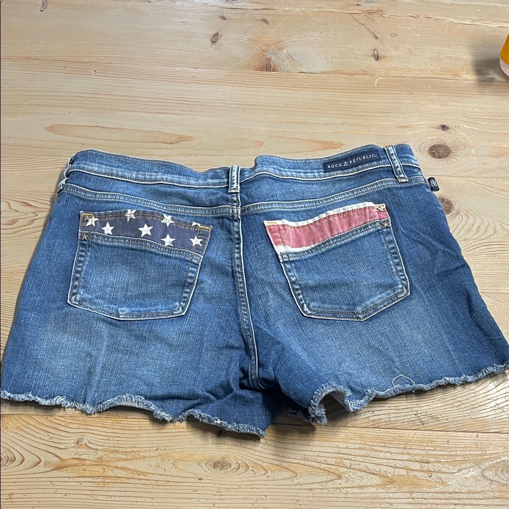 Rock & Republic Star and Stripe Jean Shorts
